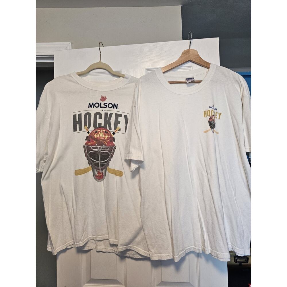 Vintage Molson Hockey Men’s X-Large T Shirt Lot Of 2